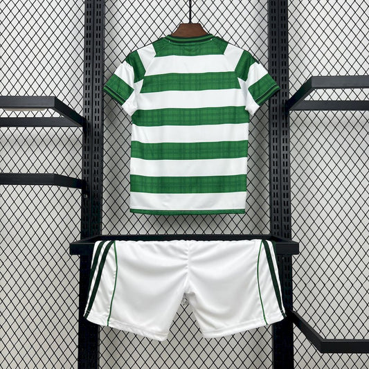 Celtic 2025/26 Home Kids Kit Go Jersey