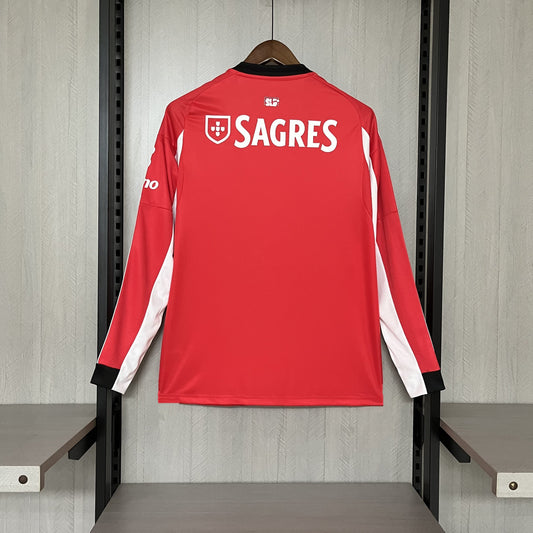 Long Sleeve 2025/26 Benfica Home Jersey Go Jersey