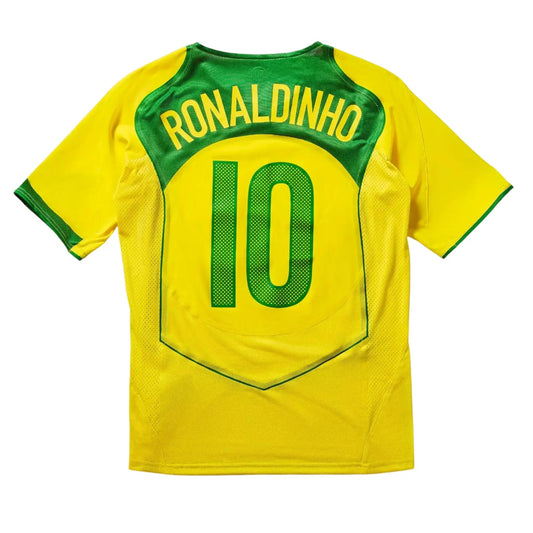 Jersey National Team Brazilian 2004 I Fan Reedição Total 90 RONALDINHO 10 Go Jersey