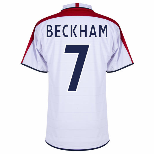 England Retro Home Beckham 7 Shirt 2004-2005 Go Jersey