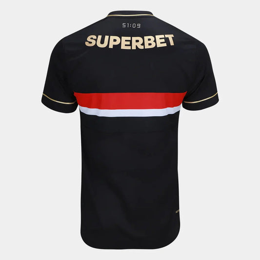 Jersey Sao Paulo Tricolor Third 25/26 - Preta - Fan version Go Jersey