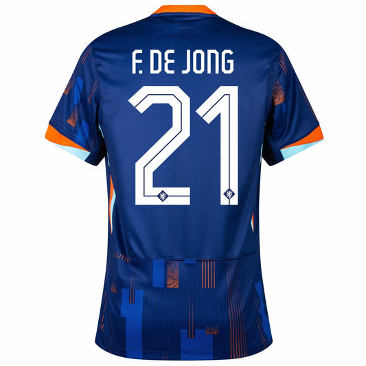 Netherlands Away F. De Jong 21 Fan Jersey Shirt 2024-2025 GoJersey