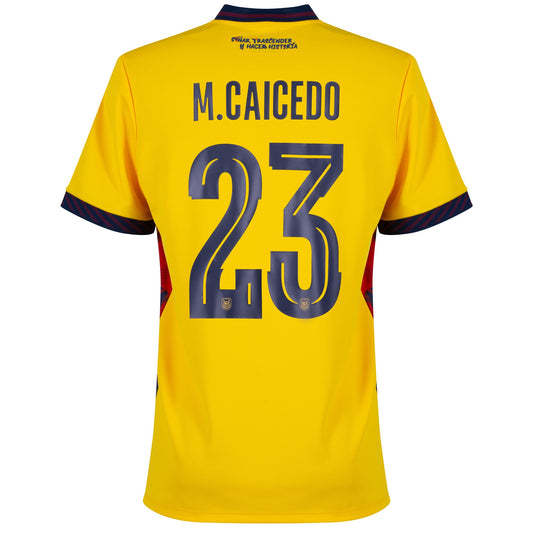 Ecuador Home M.CAICEDO 23 Fan Jersey Shirt 2026-2027 Go Jersey