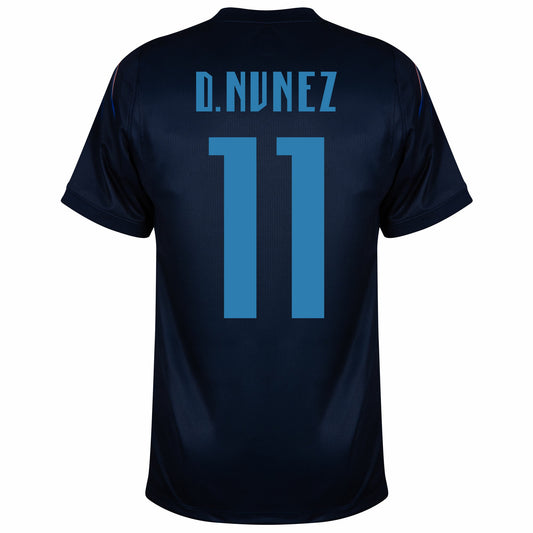 Uruguay Away D. Nunez 11 Fan Jersey Shirt 2026-2027 (Fan Style Printing) Go Jersey