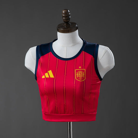 Spain 2026 Home Women's Vest Cropped Go Jersey
