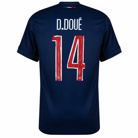 PSG D.Doué 14 Home Fan Jersey 2024/25 Go Jersey