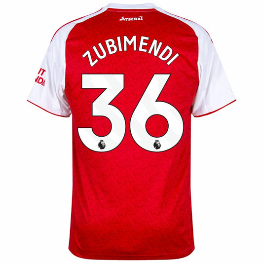 Arsenal Zubimendi 36 Home Fan Jersey 2025/26 Go Jersey