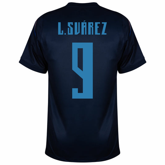Uruguay Away Fan Jersey L.Suárez 9 Shirt 2026-2027 (Fan Style Printing) Go Jersey