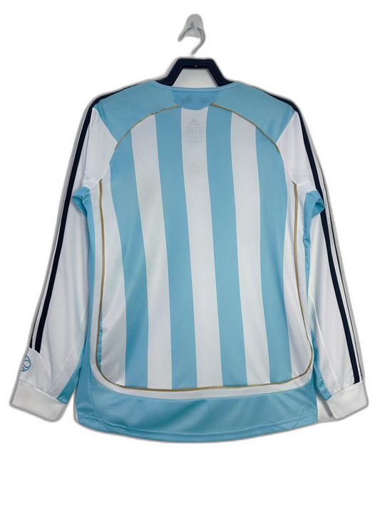 Argentina 06/07 I Home Jersey - Long Sleeve Retro Version Go Jersey