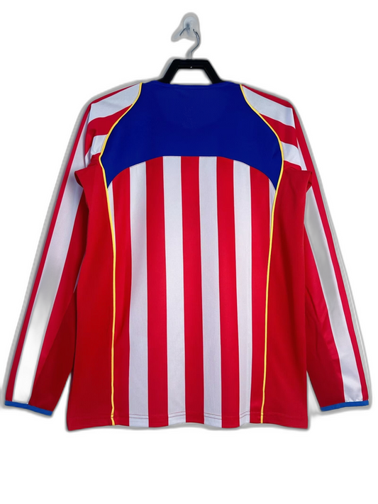 Atletico Madrid 04/05 I Home Jersey - Long Sleeve Retro Version Go Jersey