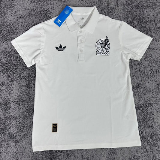 Polo Mexico 2026/27 World Cup 2026 Black White Go Jersey