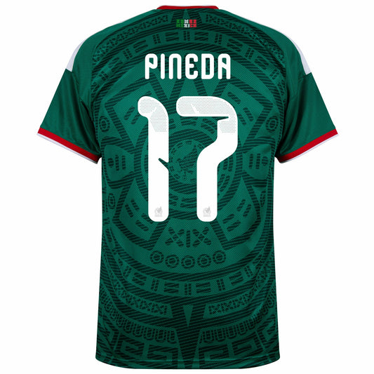 Mexico Home Fan Jersey Pineda 17 Shirt 2026-2027 GoJersey