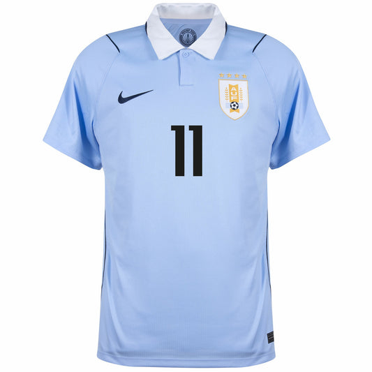 Uruguay Home D. Nunez 11 Fan Jersey Shirt 2026-2027 (Fan Style Printing) Go Jersey