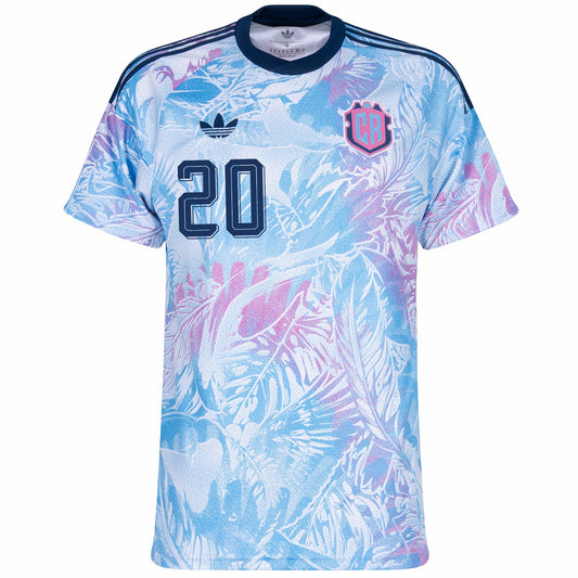 Costa Rica Away Fan Jersey Alcocer 20 Shirt 2026-2027 GoJersey
