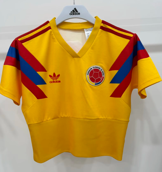 Cropped Colombia Retro Home 1990 Go Jersey