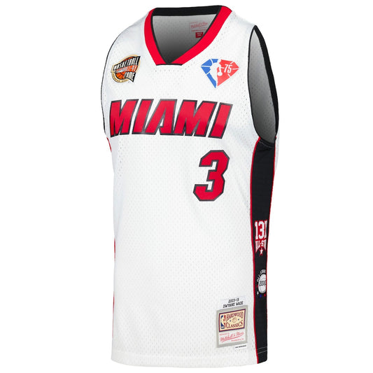 Dwyane Wade Miami Heat Mitchell & Ness Unisex Hall of Fame Class of 2023 Throwback Swingman Jersey - White