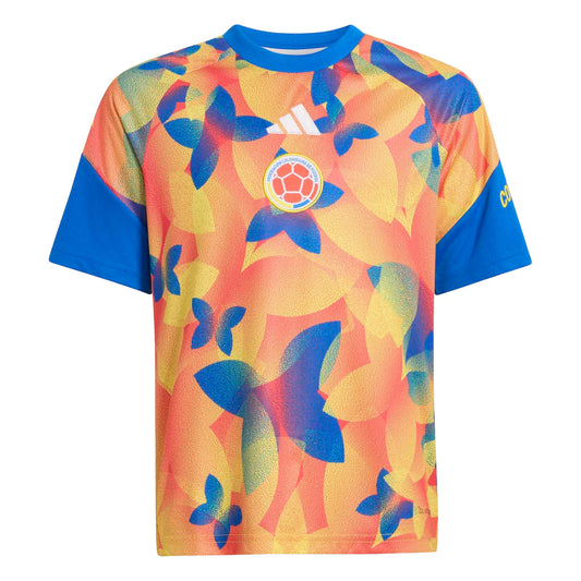 Colombia National Team adidas Youth 2026 Pre-Match Top - Orange