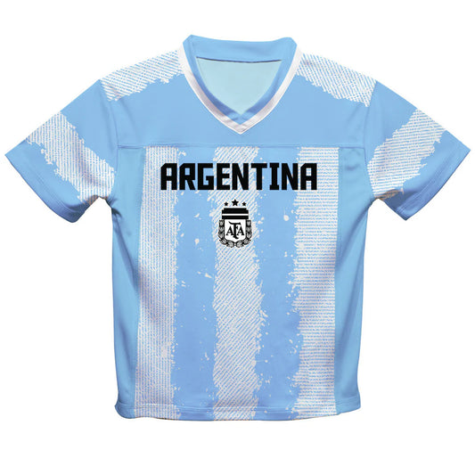 Lionel Messi Argentina National Team Vive La Fete Football Jersey - Light Blue