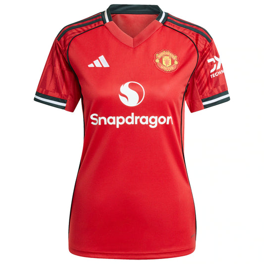 Bruno Fernandes Manchester United adidas Women's Home 2025/26 Replica Player Jersey - Red