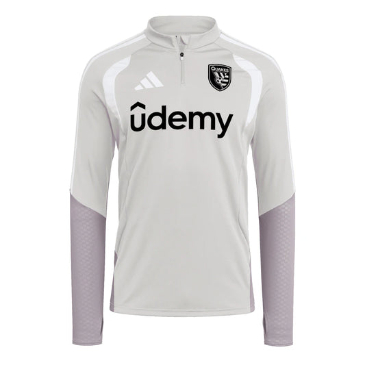 San Jose Earthquakes adidas 2026 Tiro Competition Quarter-Zip Training Top - Silver