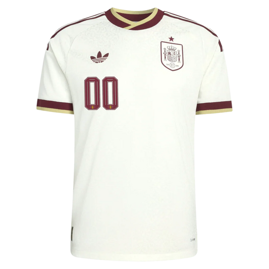 Spain National Team adidas 2026 Away On-Field Authentic Custom Jersey - White