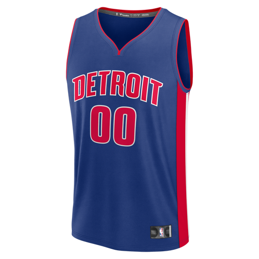 Detroit Pistons Fanatics Fast Break Custom Jersey - Icon Edition - Blue