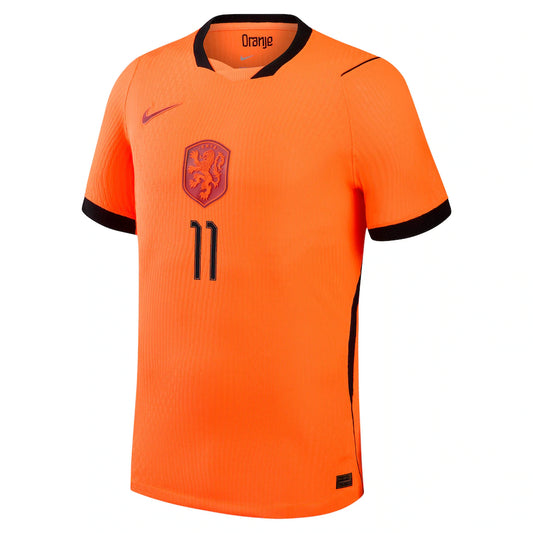 Cody Gakpo Netherlands National Team Nike 2026 Home Match Authentic Jersey - Orange