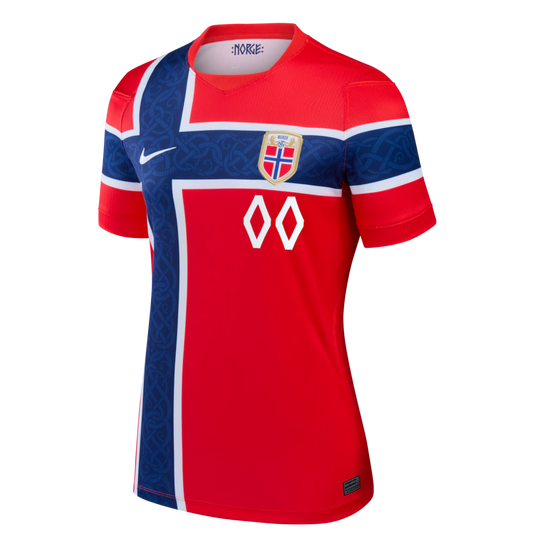 Norway National Team Nike Women's 2026 Home Stadium Replica Custom Jersey - Red