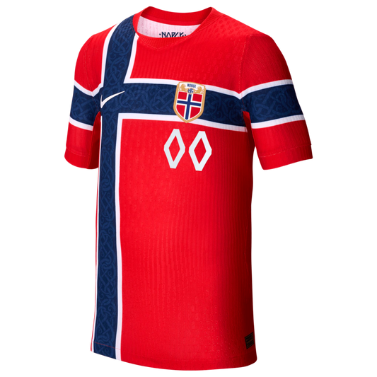 Norway National Team Nike Youth 2026 Home Match Authentic Custom Jersey - Red