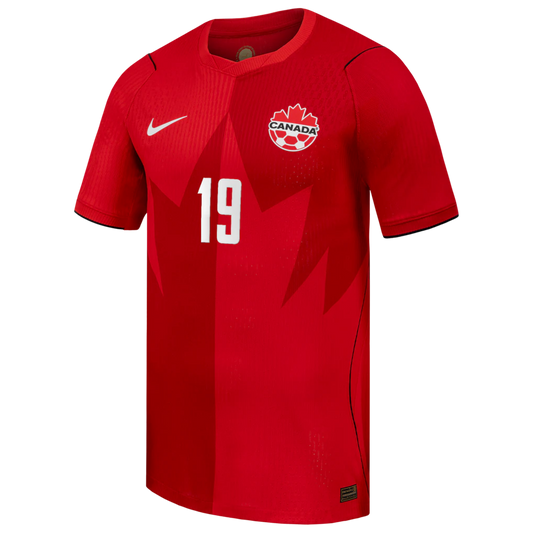 Alphonso Davies Canada Soccer Nike 2026 Home Match Authentic Jersey - Red