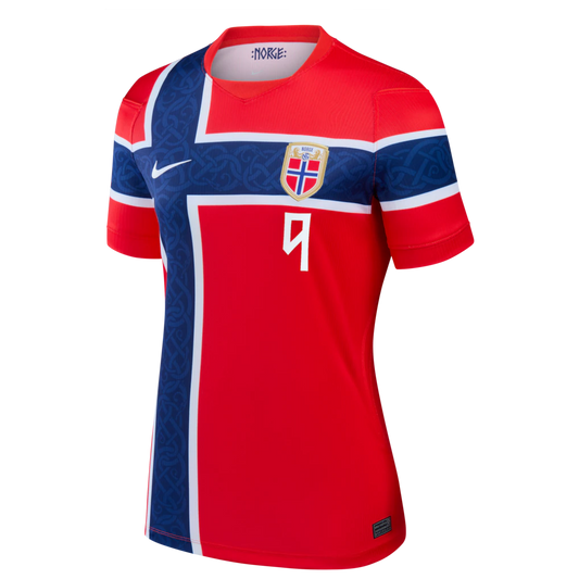 Erling Haaland Norway National Team Nike Women's 2026 Home Stadium Replica Jersey - Red