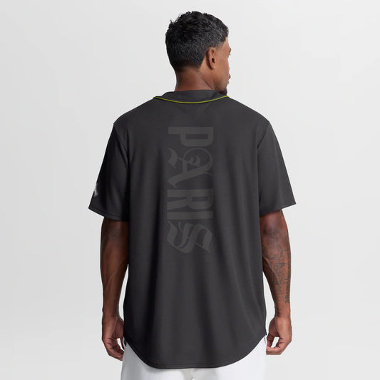 Paris Saint-Germain Fanatics Oversized Baseball Jersey - Charcoal