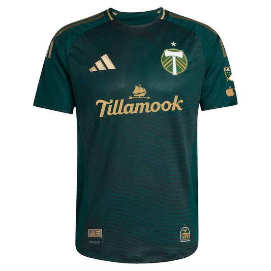 Diego Chara Portland Timbers adidas 2025 Forever Green & Gold Authentic Player Jersey - Green
