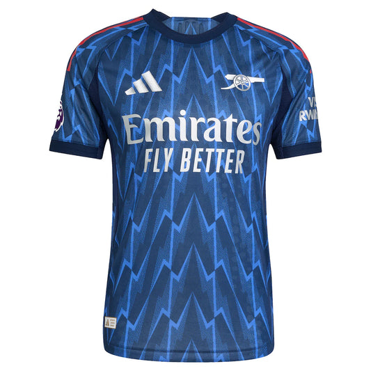 Arsenal adidas 2025/26 Away Authentic Custom Jersey - Blue