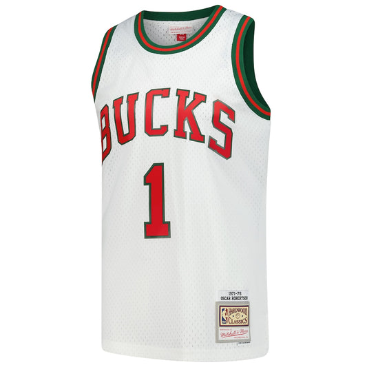 Oscar Robertson Milwaukee Bucks Mitchell & Ness Hardwood Classics Swingman Jersey - White