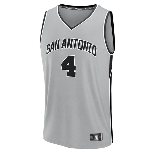 De'Aaron Fox San Antonio Spurs Fanatics Fast Break Jersey - Statement Edition - Silver