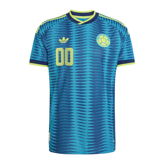Colombia National Team adidas 2026 Away On-Field Authentic Custom Jersey - Turquoise