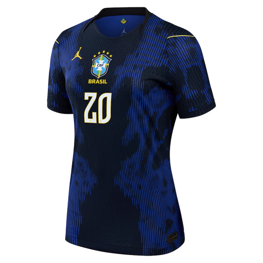 Estêvão Brazil National Team Jordan Brand Women's 2026 Away Match Authentic Jersey - Blue