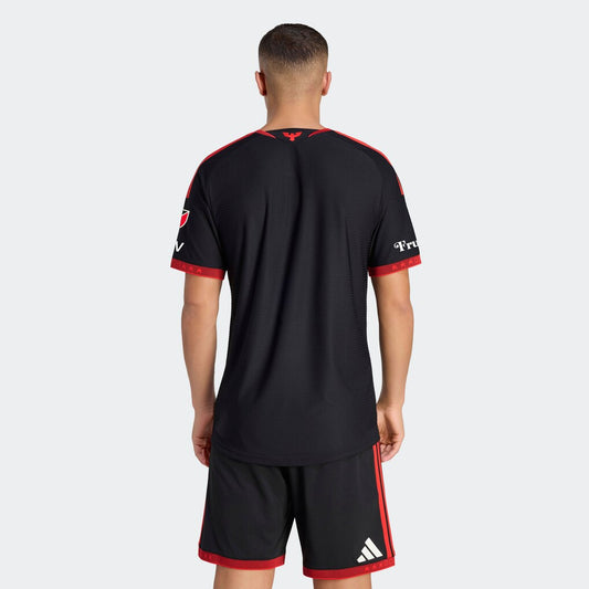D.C. United adidas 2026 Black-and-Red Kit On-Field Authentic Patch Jersey - Black