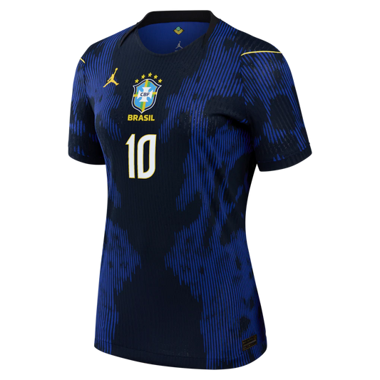 Neymar Jr. Brazil National Team Jordan Brand Women's 2026 Away Match Authentic Jersey - Blue