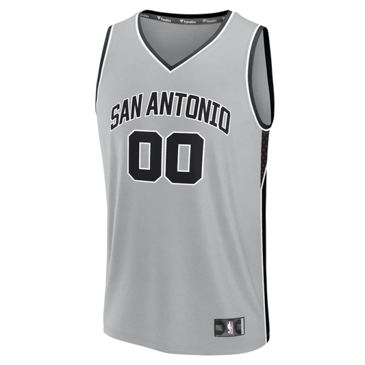 San Antonio Spurs Fanatics Fastbreak Custom Jersey - Statement Edition - Silver
