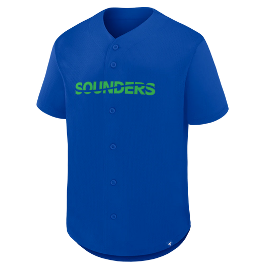 Seattle Sounders FC Fanatics Maximum Intensity Button-Up Jersey - Blue