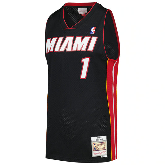 Chris Bosh Miami Heat Mitchell & Ness 2012/13 Hardwood Classics Swingman Jersey - Black