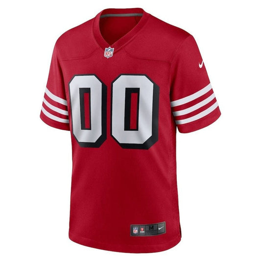 San Francisco 49ers - Scarlet Alternate Custom Game Jersey Go Jersey