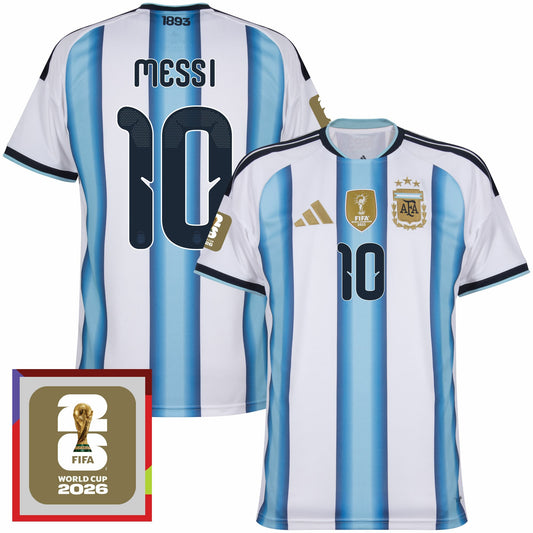 Argentina Home Messi 10 Fan Jersey 2026-2027 World Cup 2026 Patch GoJersey