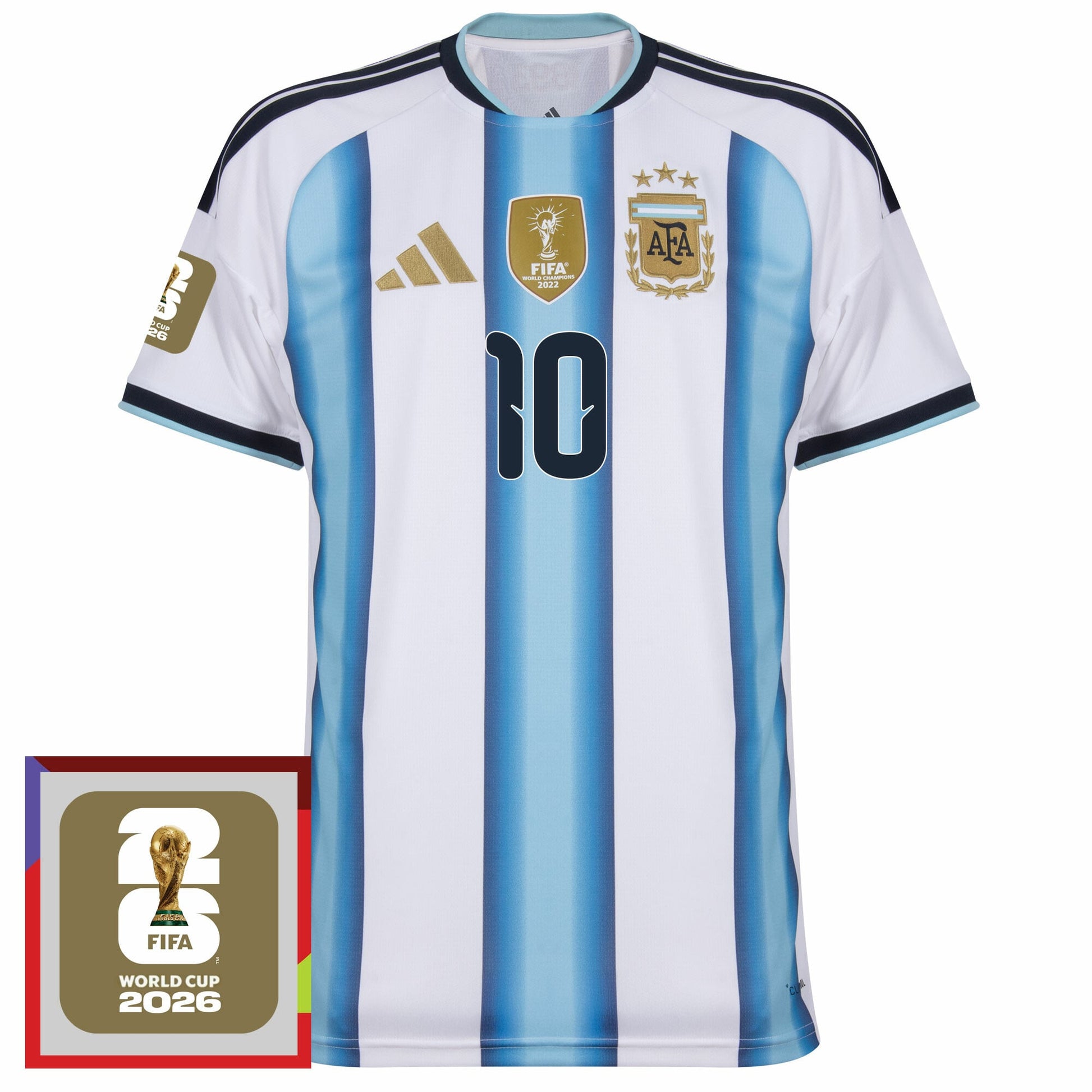 Argentina Home Messi 10 Fan Jersey 2026-2027 World Cup 2026 Patch GoJersey