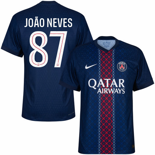 PSG Dri-Fit ADV Match Home João Neves 87 Fan Jersey Shirt 2025-2026 (Champions League) Go Jersey