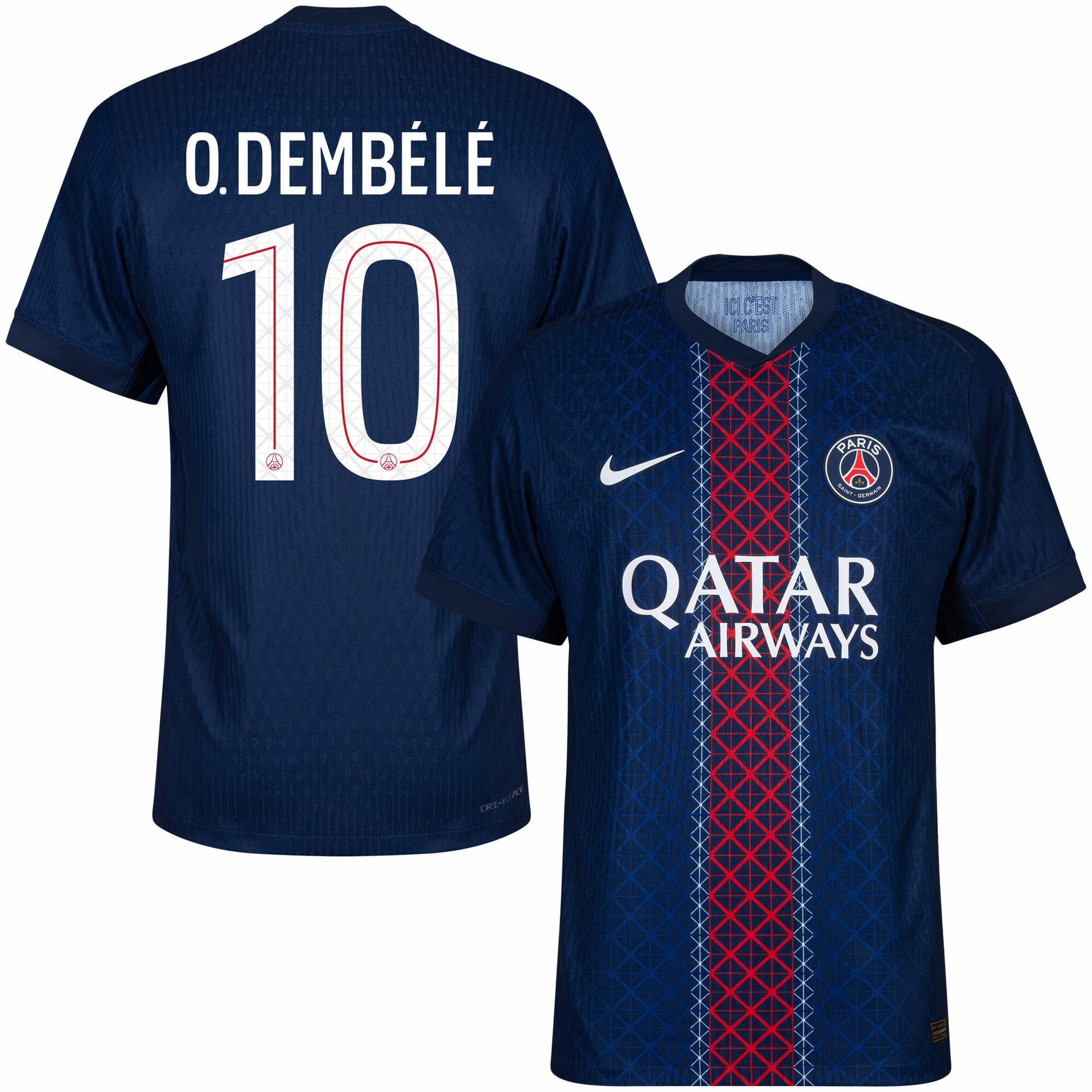 PSG Dri-Fit ADV Match Home O.Dembélé 10 Fan Jersey Shirt 2025-2026 (Champions League) Go Jersey