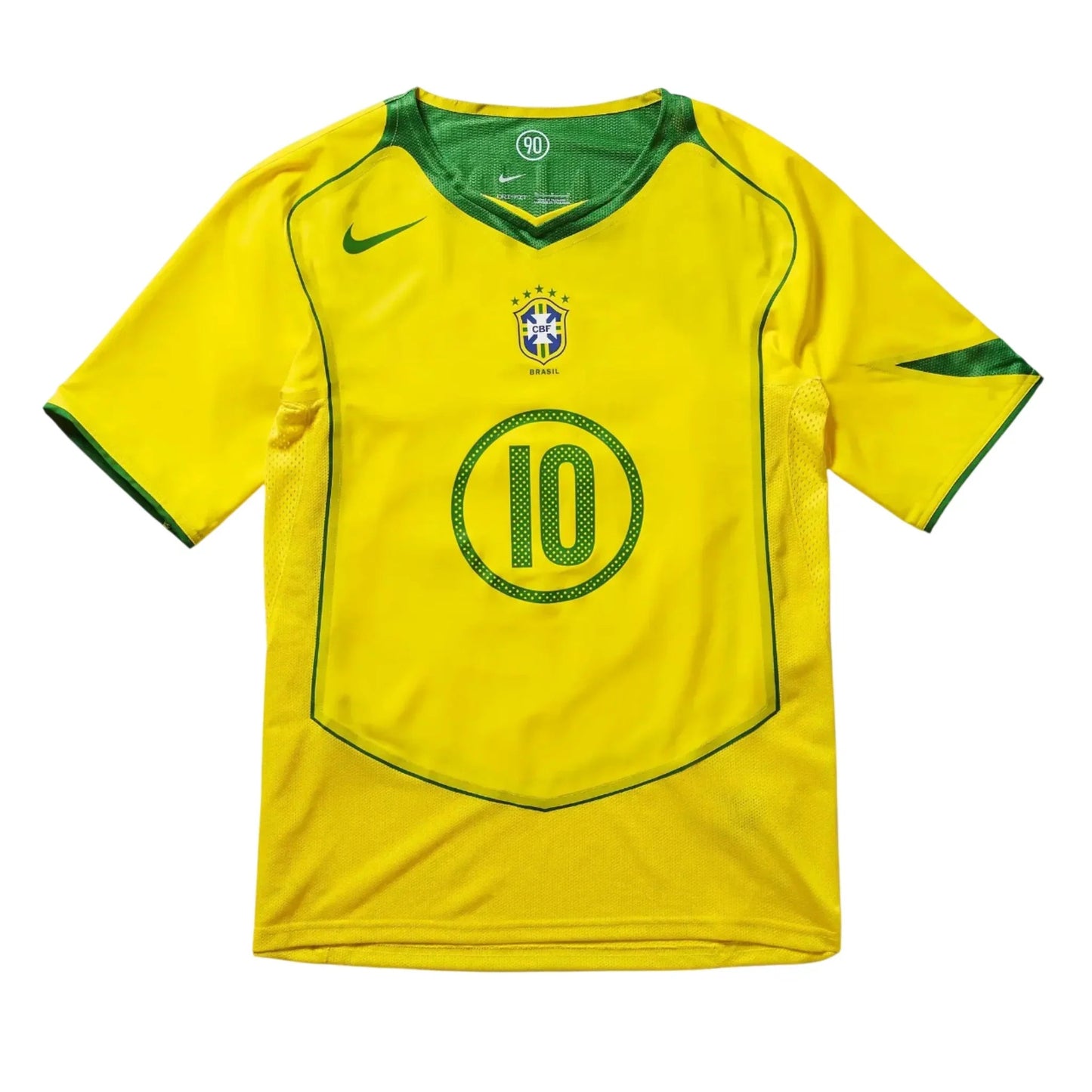Jersey National Team Brazilian 2004 I Fan Reedição Total 90 RONALDINHO 10 Go Jersey