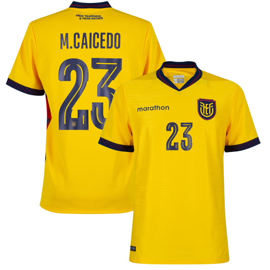 Ecuador Home M.CAICEDO 23 Fan Jersey Shirt 2026-2027 Go Jersey
